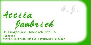 attila jambrich business card